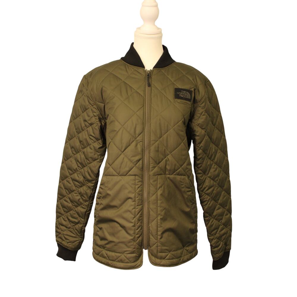 The North Face Cuchillo Insulated Jacket Mens Small Green Quilted Sherpa Excel